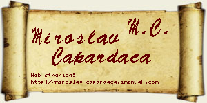 Miroslav Capardača vizit kartica
